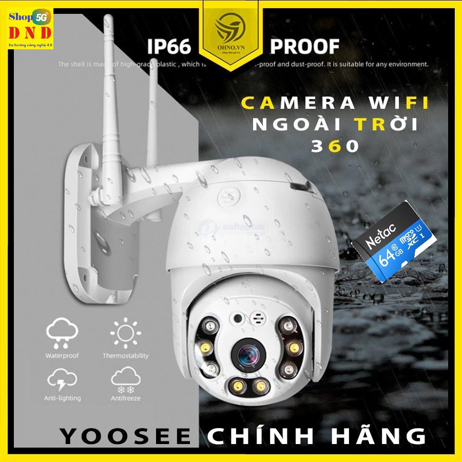 Camera Ip Wifi Yoosee D08S 2MP - 1080P rõ nét PTZ 360 độ (2.0Mp - Logo 5.0Mp)