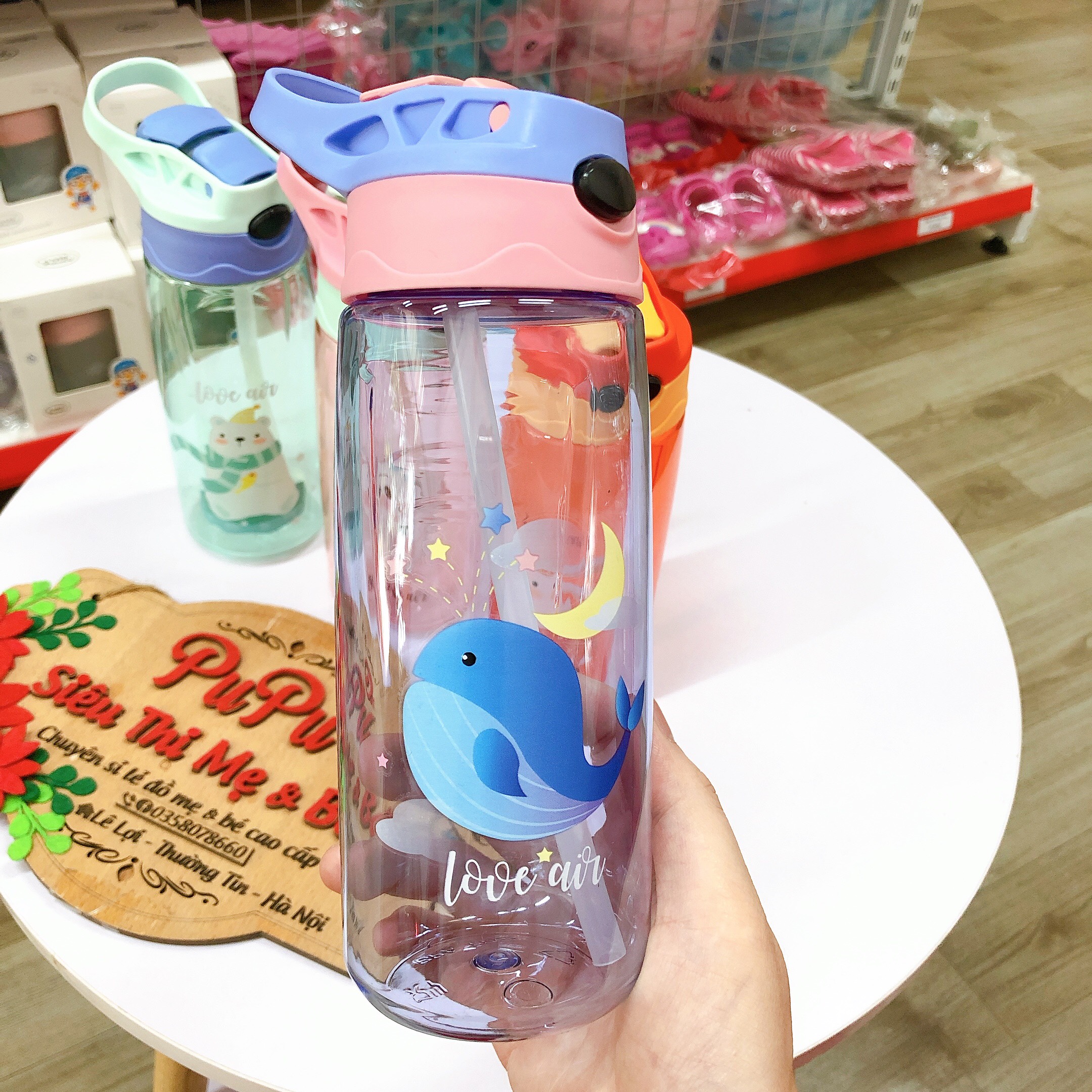 [FREE SHIP] Bình Nước Có Ống Hút Cao Cấp Cho Trẻ Em