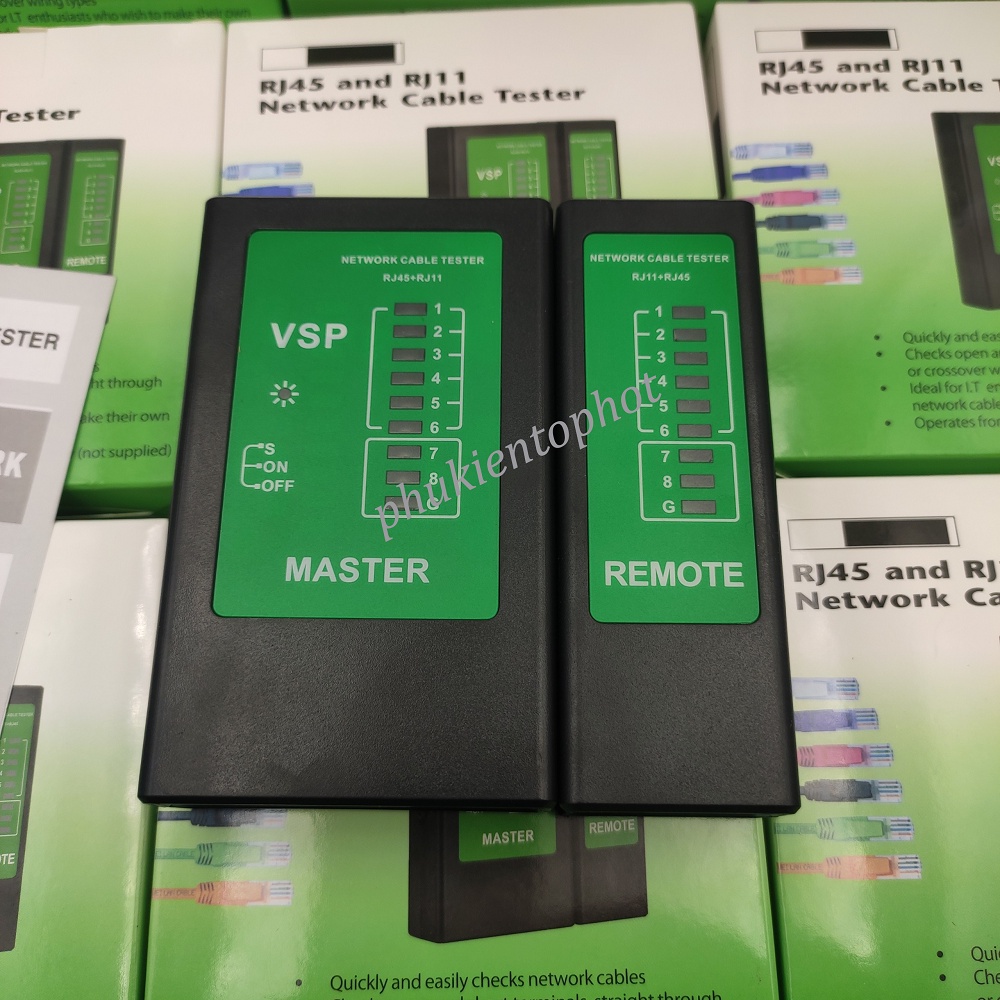 Rj45 Vsp Network Cable Test Box with Free Battery