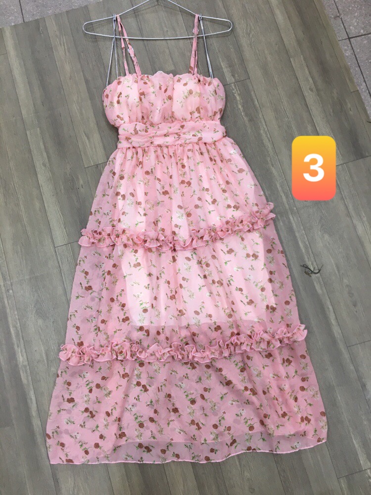 Đầm maxi 2 dây + ảnh thật