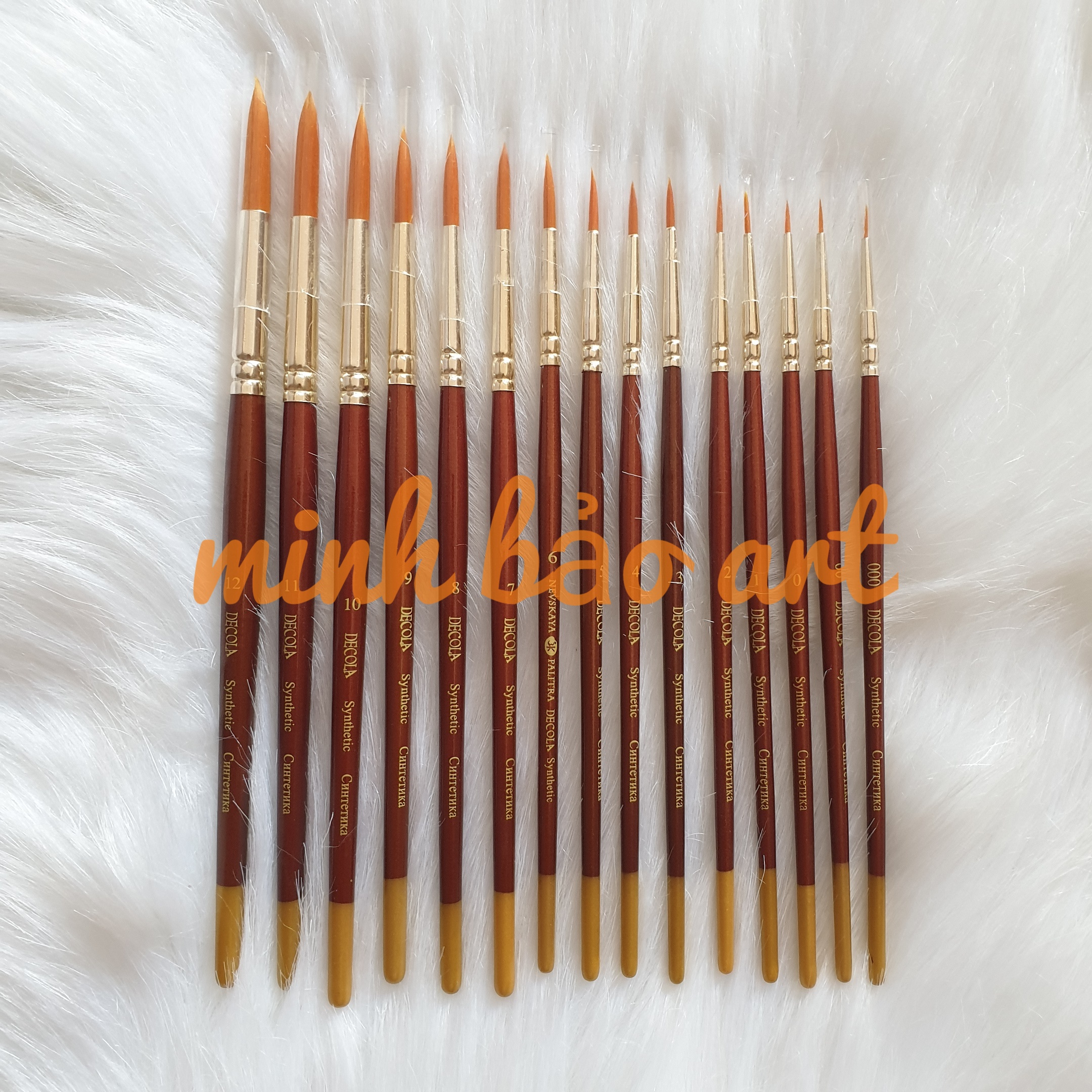 [HCM]CỌ VẼ MÀU NƯỚC ACRYLIC SYNTHETIC DECOLA (CỌ NGA)