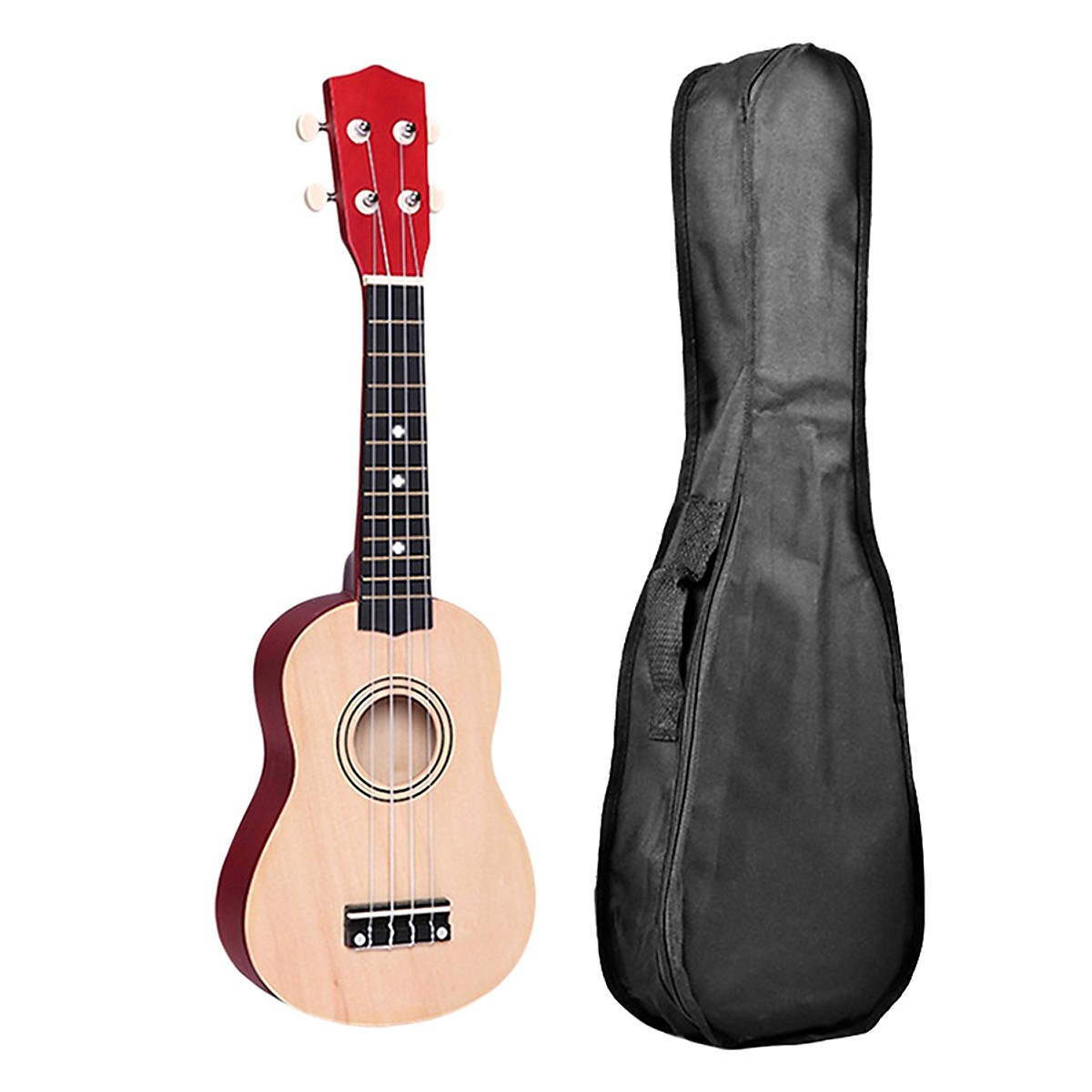 Combo Đàn Ukulele Soprano Mặt Gỗ WOIM  33A15- Go + Bao Đàn