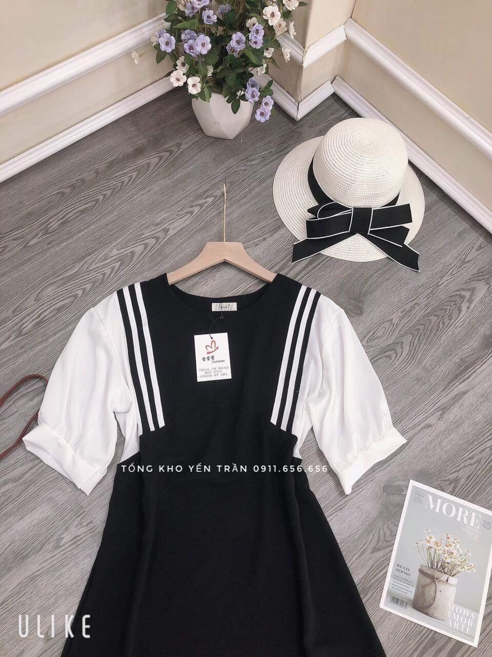 [Yến Trần] Đầm Suông Thủy Thủ Chất Đũi chuẩn bán Shop