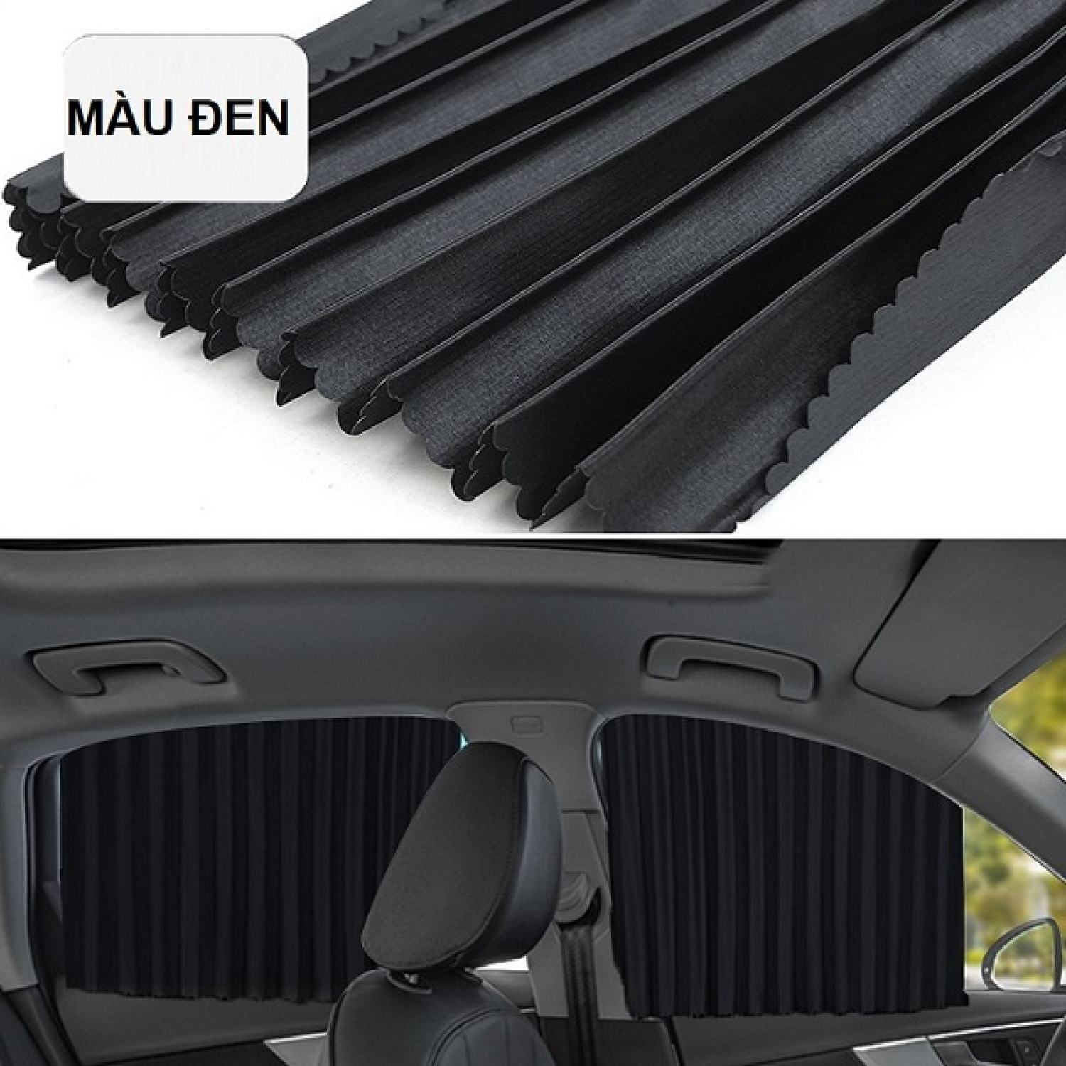Bộ 4 Rèm Vải Che Nắng Xe Ô Tô Chất Liệu Vải Cao Cấp, Gắn Nam Châm Thông Minh