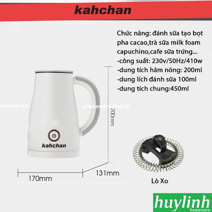 [HCM]Máy đánh sữa tạo bọt Kahchan EP2178 - 450ml - Pha cacao trà sữa