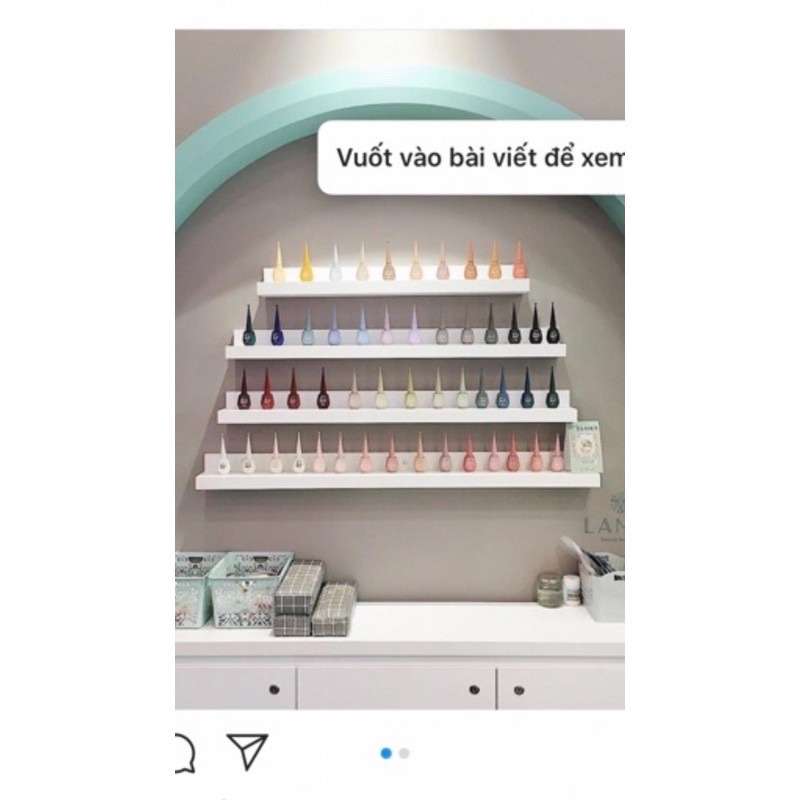 Kệ nails để sơn móng - Loại mángcó G 2 bên - Hiện đại