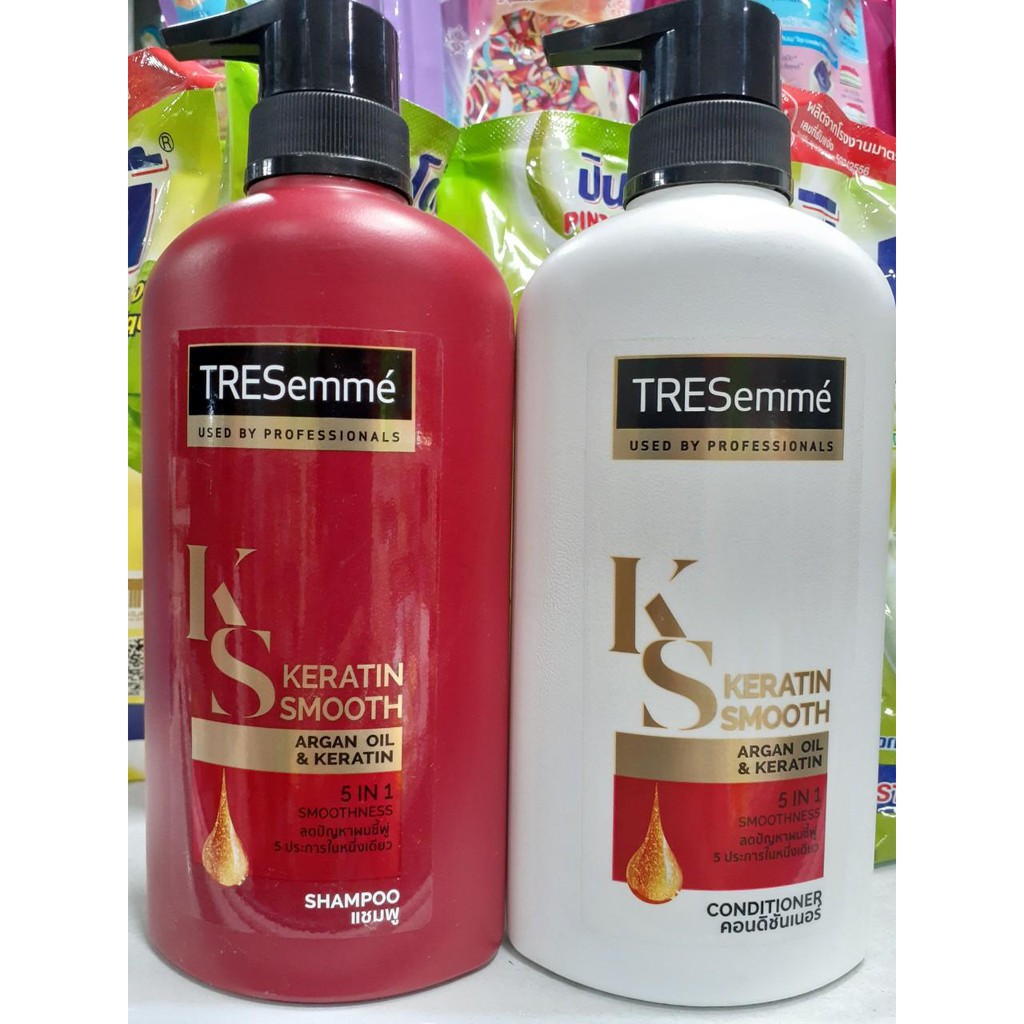 Cặp dầu gội + xả Tresemme Keratin Smooth