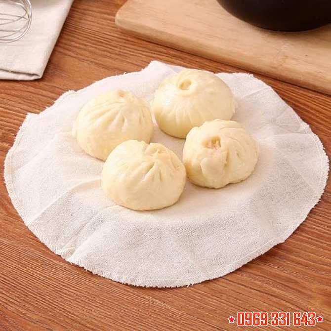 Khăn vải hấp bánh bao, màn thầu, sủi cảo (Lót và phủ bánh) - Khăn hấp đậu, hấp xôi