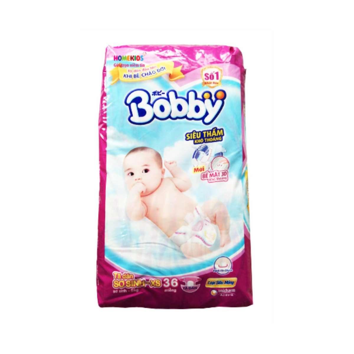 TÃ DÁN BOBBY SIZE NB - XS 36 MIẾNG (CHO BÉ DƯỚI 5KG)