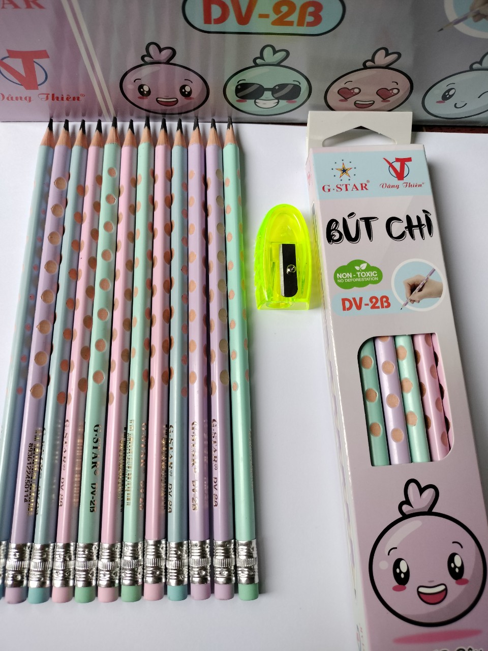 TẶNG CHUỐT Bút Chì Định Vị Gstar DV-2B (hộp 12 cây có đầu gôm trên cây)