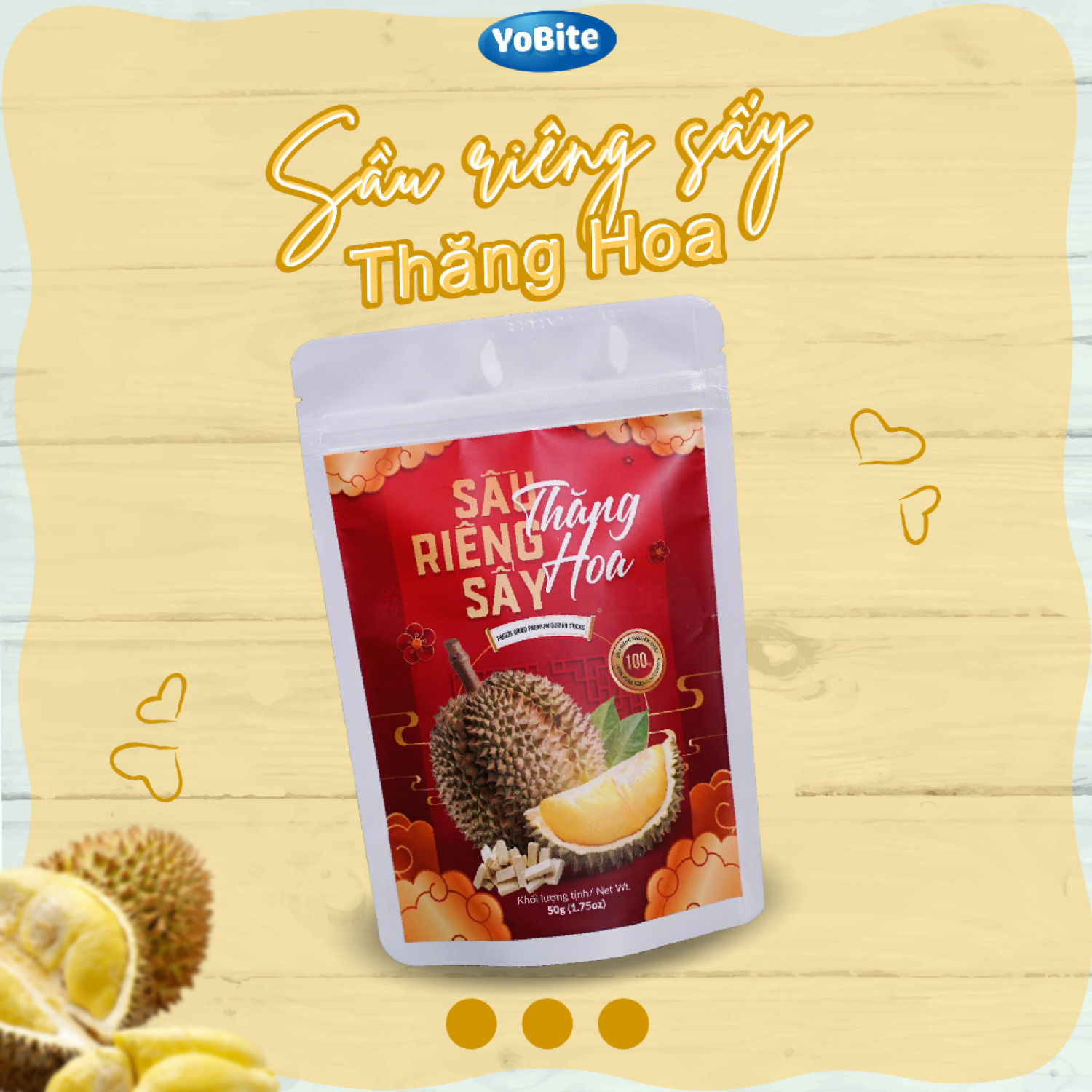 Sầu Riêng Sấy Thăng Hoa YOBITE (50gr)