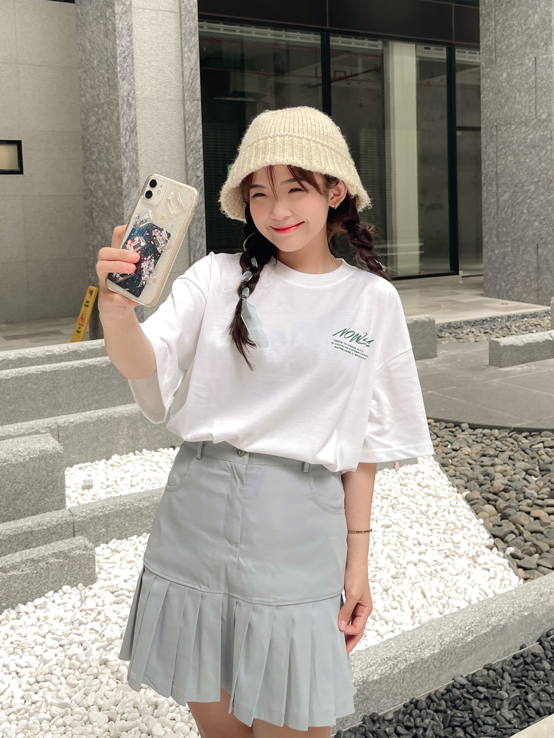 Áo thun NEEDS OF WISDOM Nowsaigon Brush Tee - White