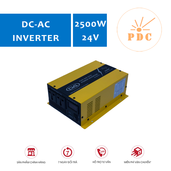 Bộ Kích Điện Sin Chuẩn DC-AC (Pure Sine Wave) DA 24V 2500W - (PDC-TECH)