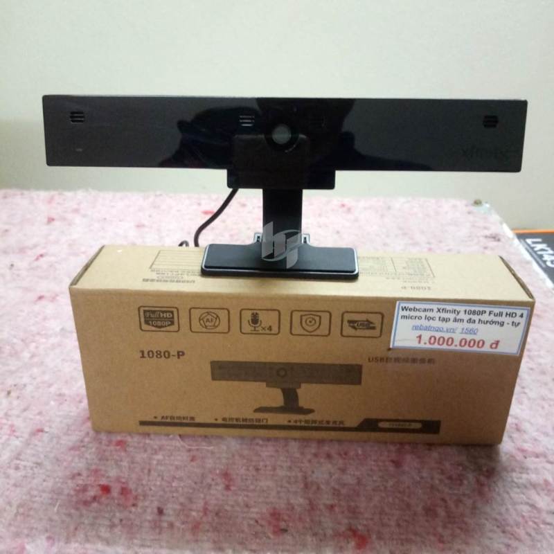 Bảng giá Webcam cao cấp Xfinity 1080P Full HD 4 micro lọc tạp âm đa hướng - tự động lấy nét - chat, livecam, livetream rất ngon Phong Vũ