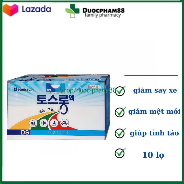 Say xe nước uống thảo dược Travel life hàng quốc giúp giảm say tàu xe, giảm mệt mỏi, tỉnh táo hộp 10 chai