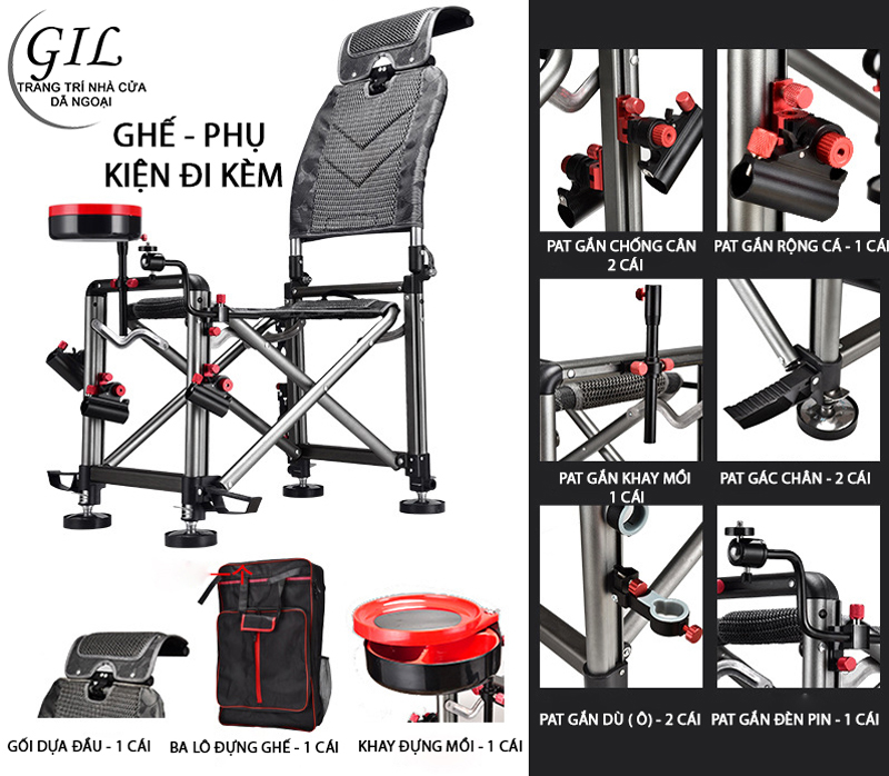 ghế ngồi câu cá địa hình cao cấp 19