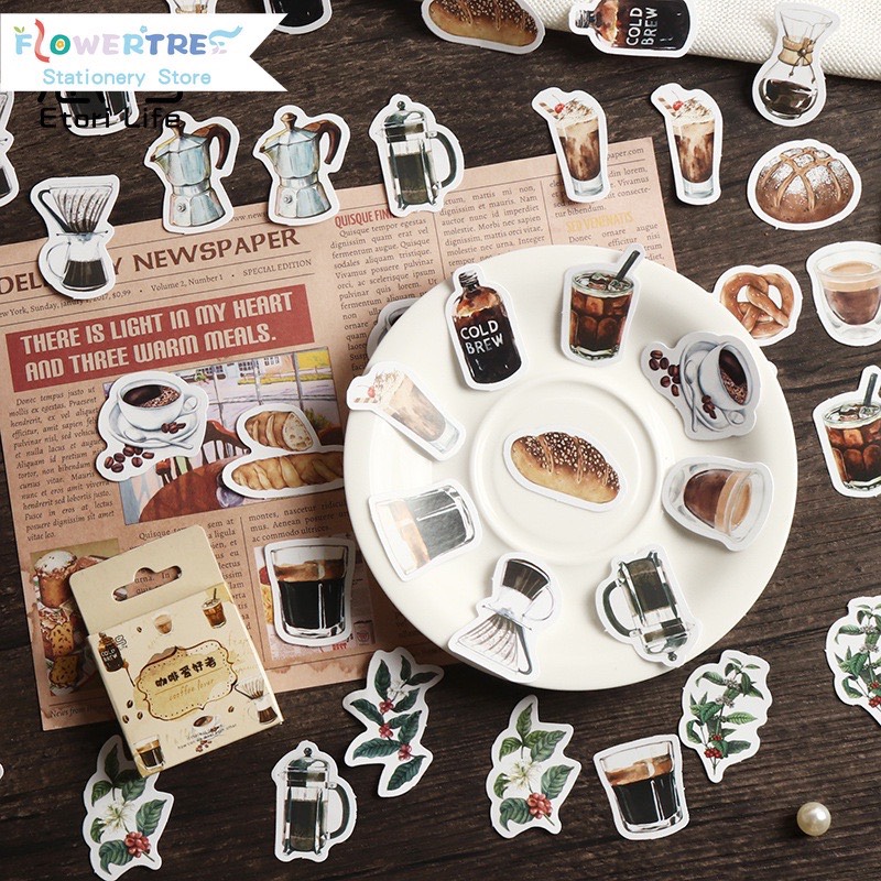 [HD26] Bộ 45 hình dán sticker trang trí sổ tay DIY