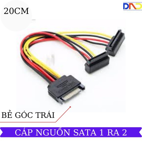 Cáp chia nguồn Sata 1 ra 2 - Loại Tốt Chia Nguồn Sata 1 Thành 2 - Dùng Cho ổ Cứng Hay CD/DVD