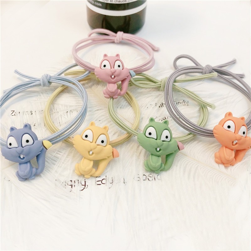 [HCM](set 5 sợi )Chun buộc tóc/Cột tóc hình sóc cute CT02V
