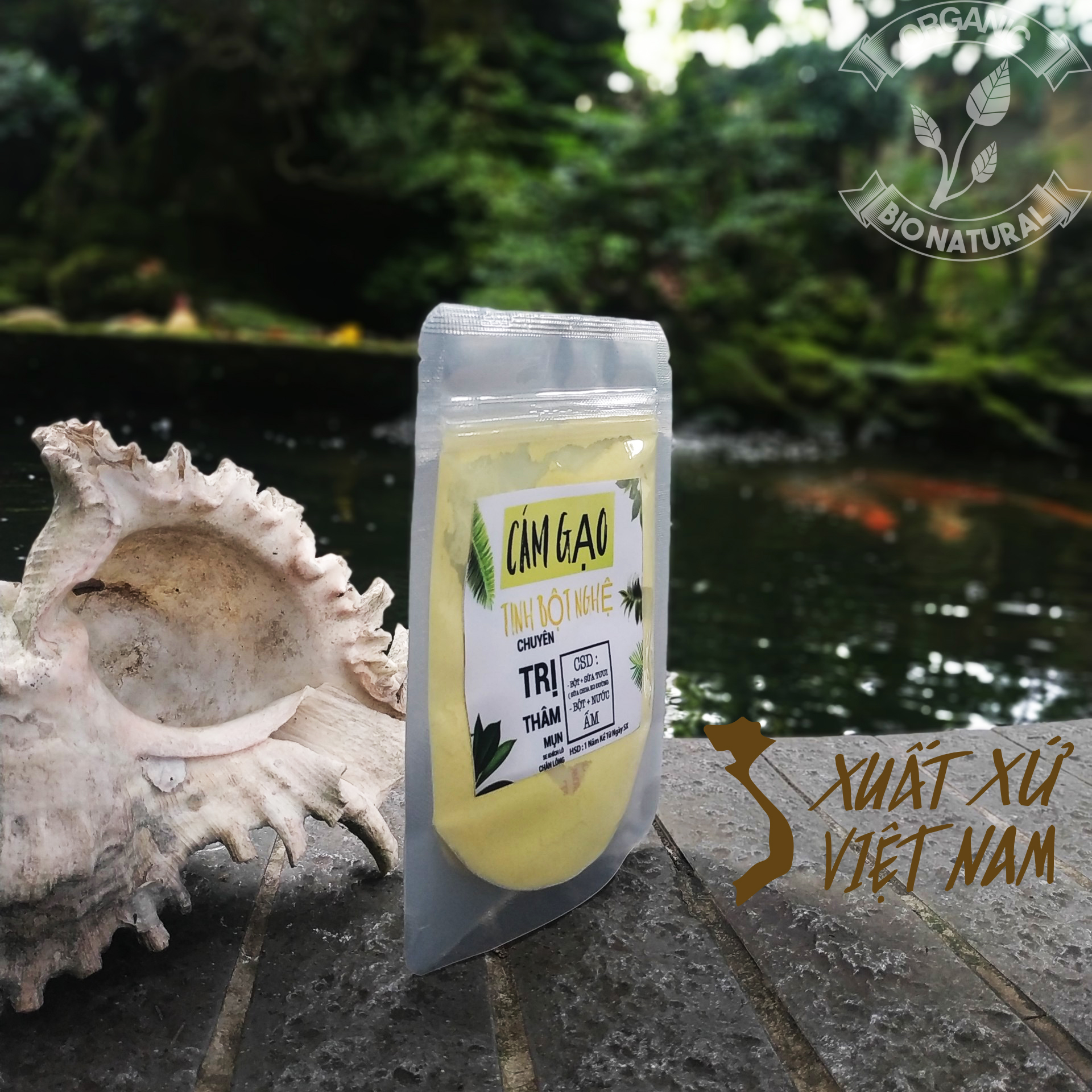 [HCM][BIONATURAL] Bột Đắp Mặt Nạ Cám Gạo Tinh Bột Nghệ Handmade 50gr