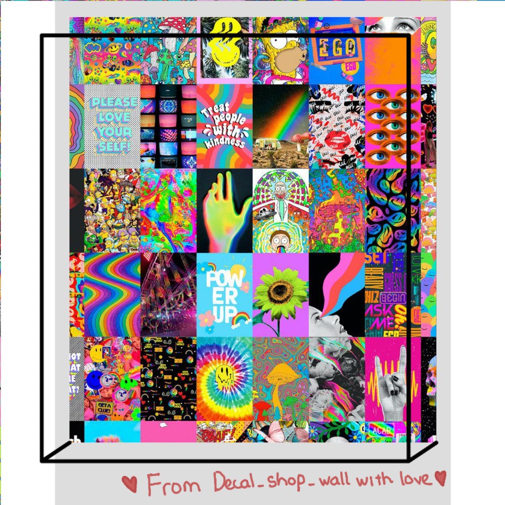 [HCM]12 tấm Wall Collage dán tường trang trí phòng ngủ - theme INDIE INDIE