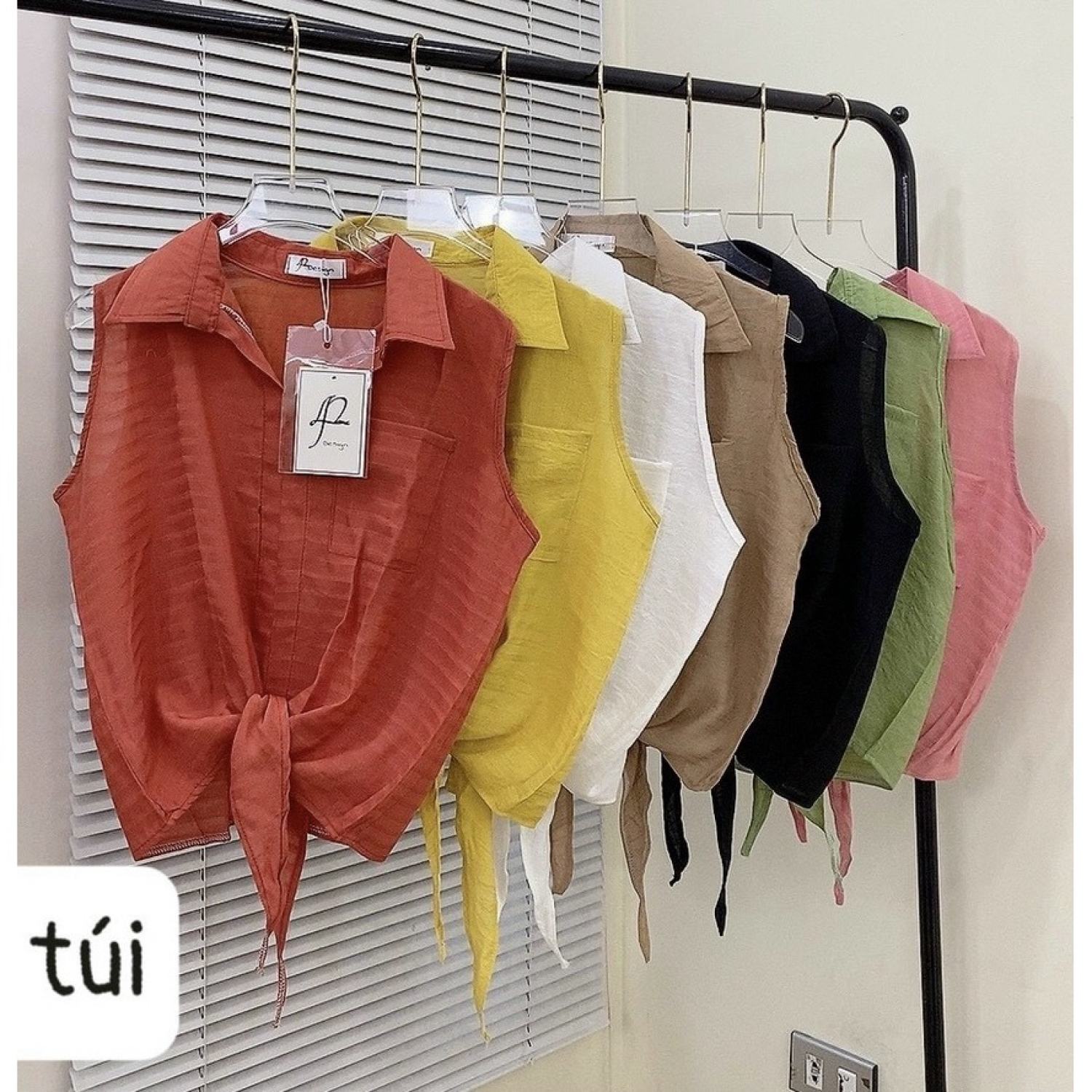 Áo sơ mi buộc vạt sát na'ch đẹp, mát