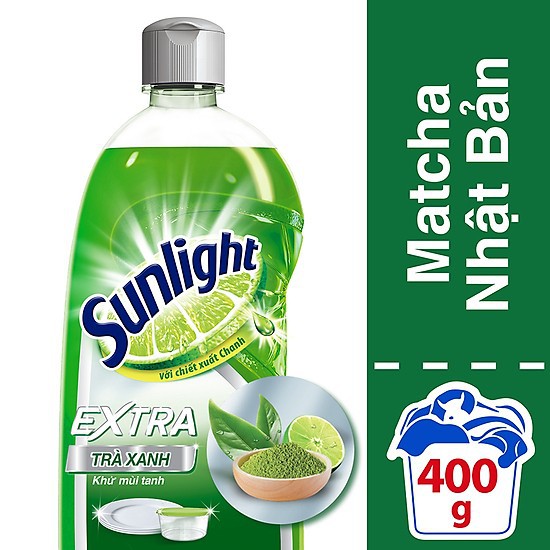 Nước rửa bát Sunlight chai 400ml - Chanh
