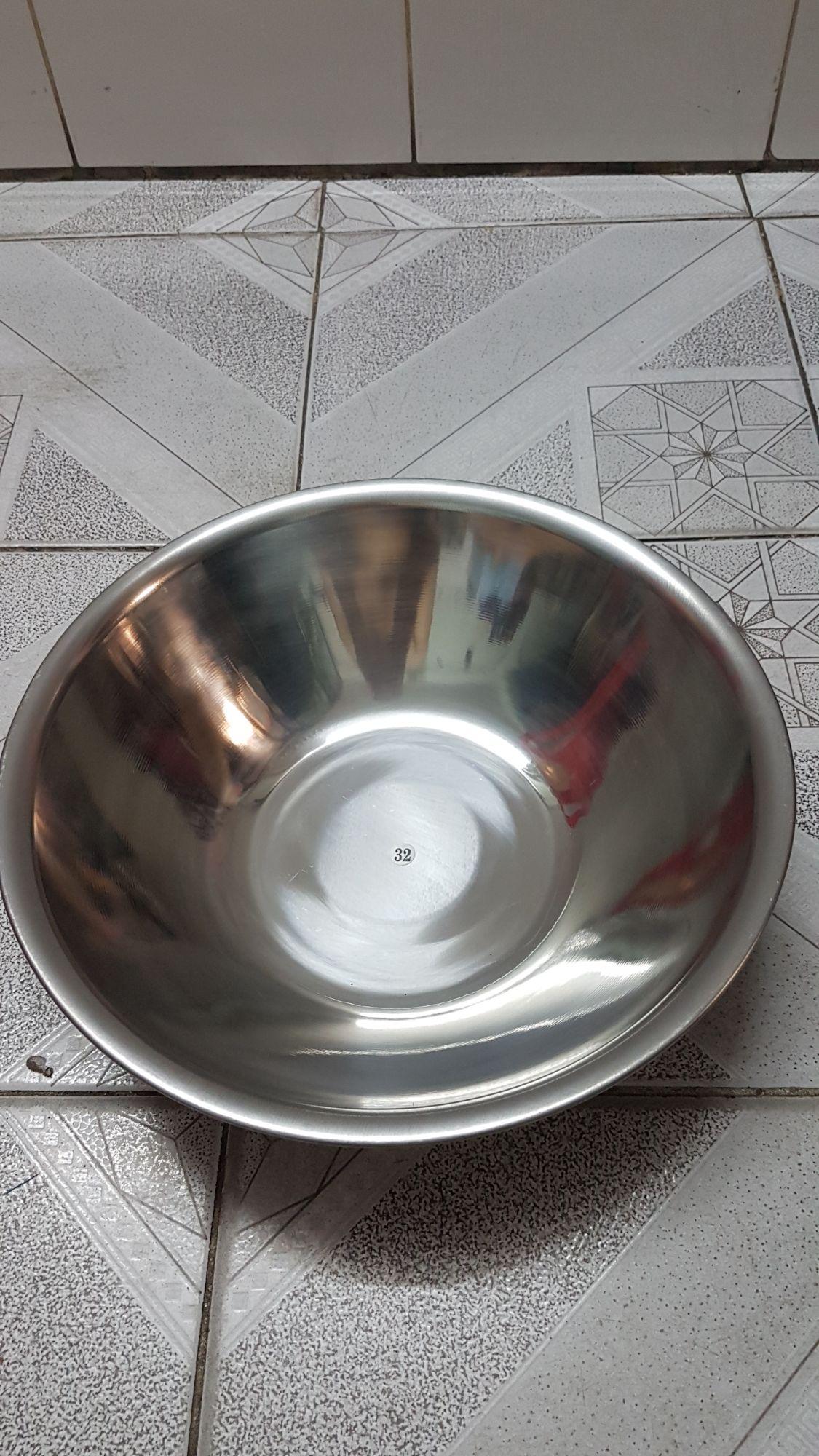 [HCM]Bộ thau rổ inox 6 cái ( 5 thau 32,34,36,40 và 45cm và 1 rổ 34cm)