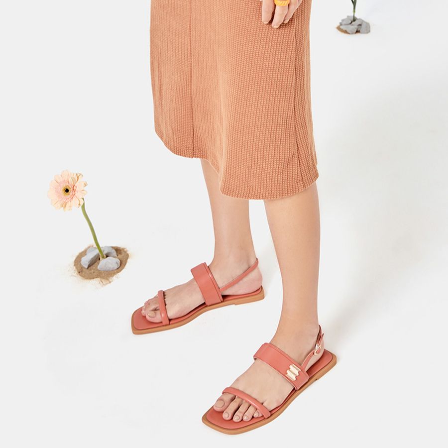 Giày Sandal Nữ 1cm Thời Trang JUNO Phối Khoá Wave SD01120