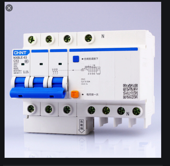 Aptomat chống rò, giật Chint NXBLE 3P+N 63A