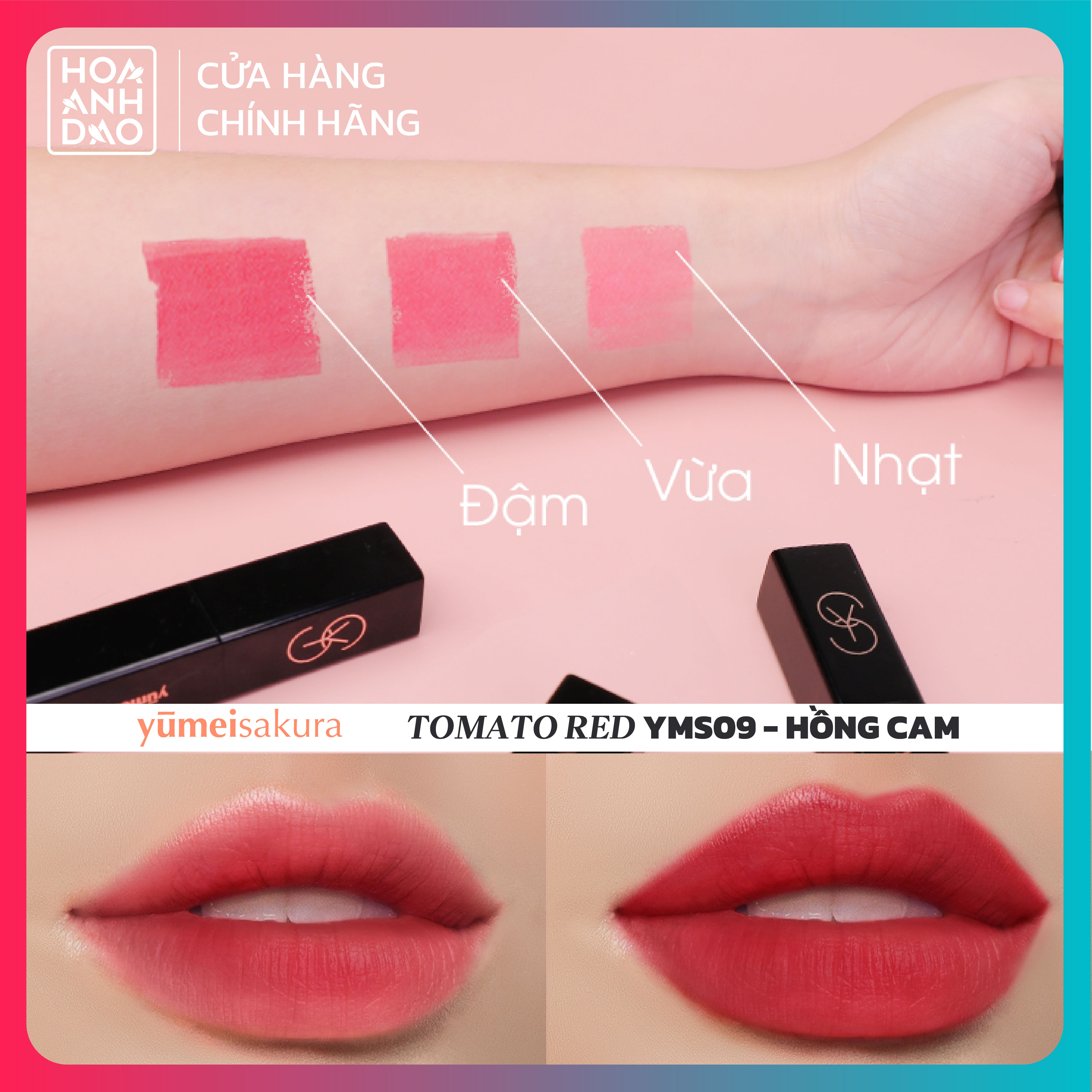 Son Thỏi Lì Yumeisakura - Hồng Cam - YMS09