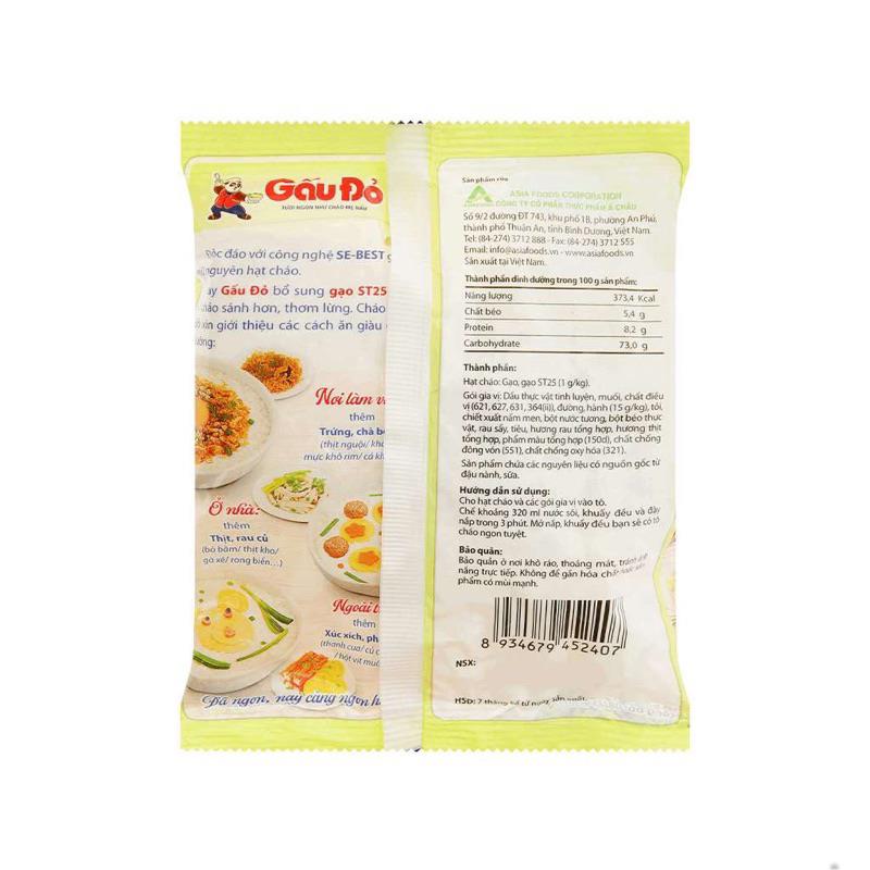 Cháo Gấu Đỏ Thịt Bằm Thơm Ngon 50gr