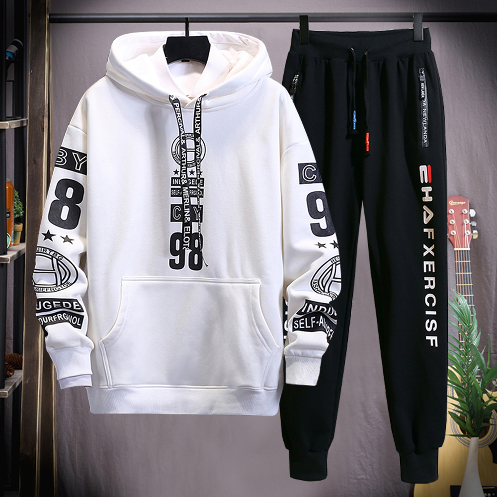 Bộ Đồ Nỉ Thu Đông Nam Áo Hoodies 98 Kết Hợp Quần Jogger Trẻ Trung Thời Trang 4MENHN SET NAM 9000076