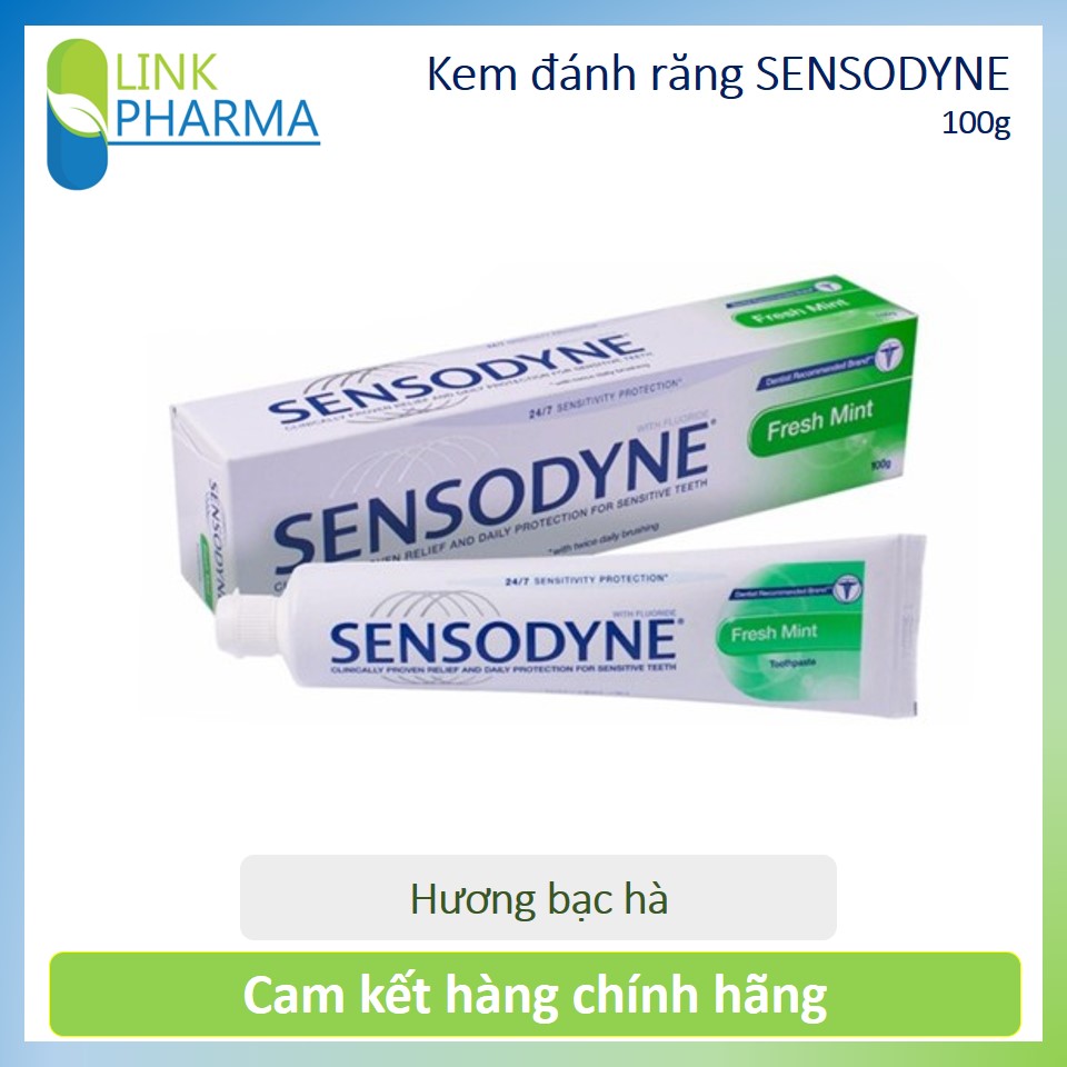 2 hộp kem đánh răng Sensodyne Fresh Mint 100g