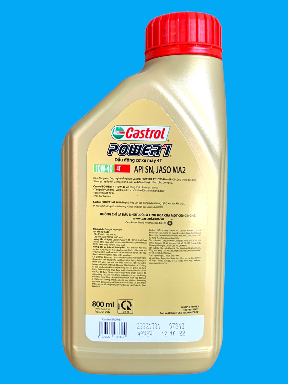 CASTROL POWER1 4T 10W40 0.8L
