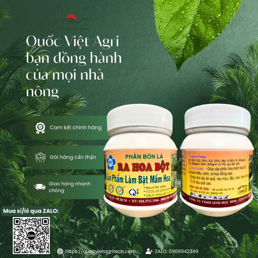 Phân bón lá NPK 10-33-20 RA HOA BỘT (hộp 300g) - Làm bật mầm hoa