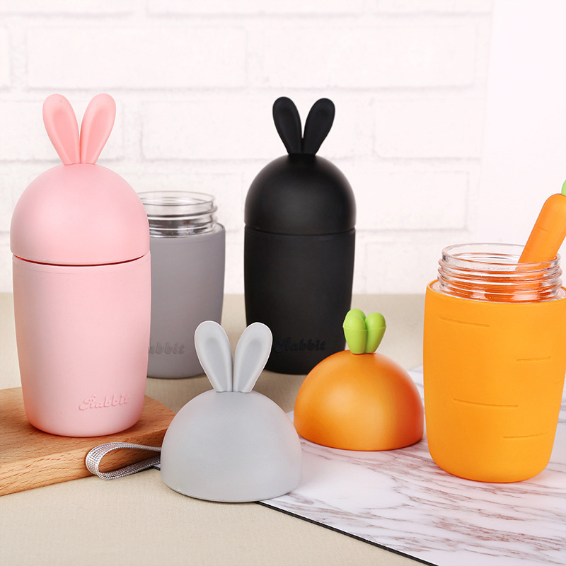[HCM]Bình nước hình cà rốt và tai thỏ  bình giữ nhiệt hình dễ thương  bình đựng nước  bình giữ nhiệt  bình đựng nước tiện lợi
