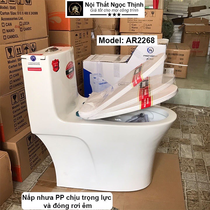 Bồn cầu đúc liền khối men sứ Nano Arino AR