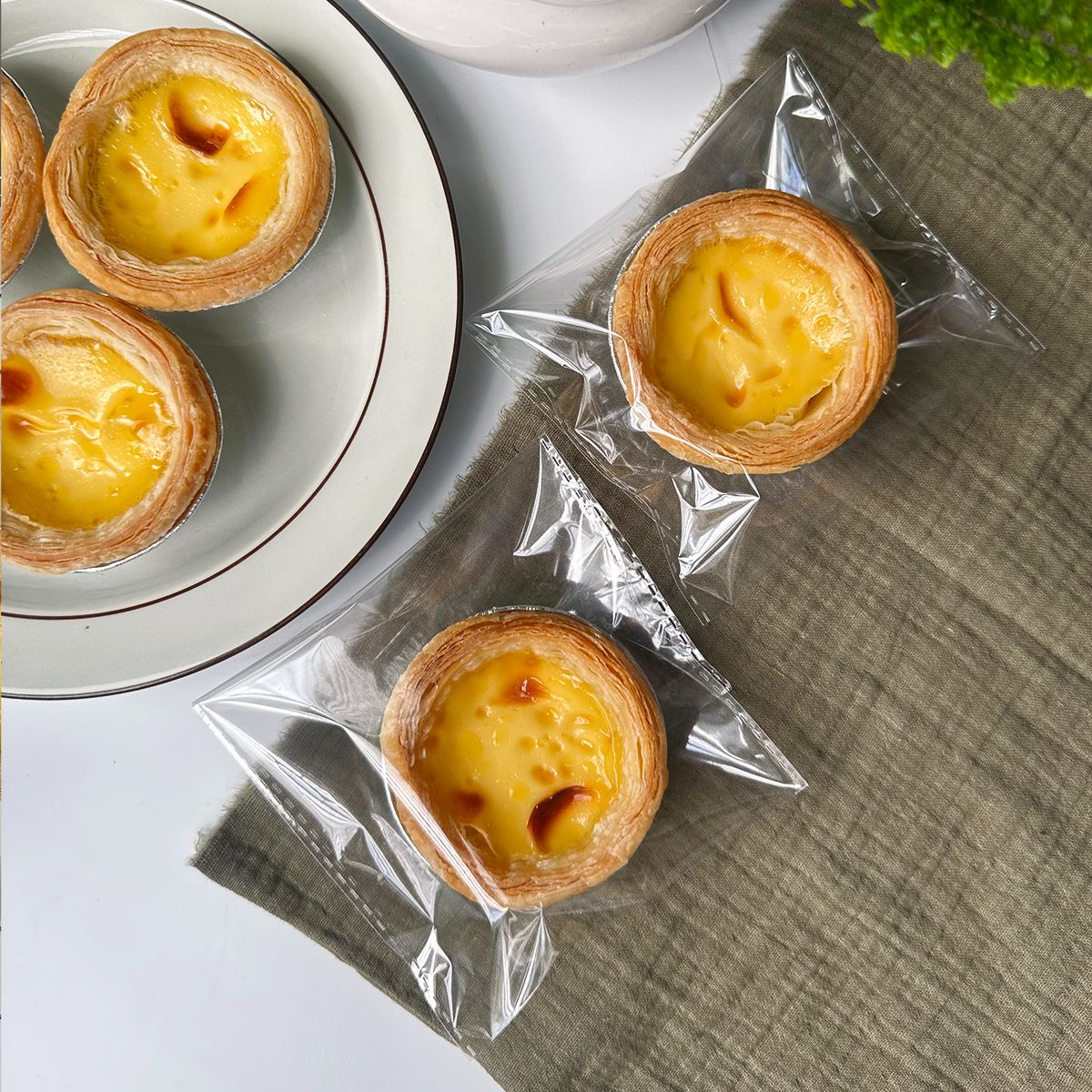 Túi Dán Keo Đựng Bánh Tart - Set 100 Túi [Gold Pack Viet Nam]