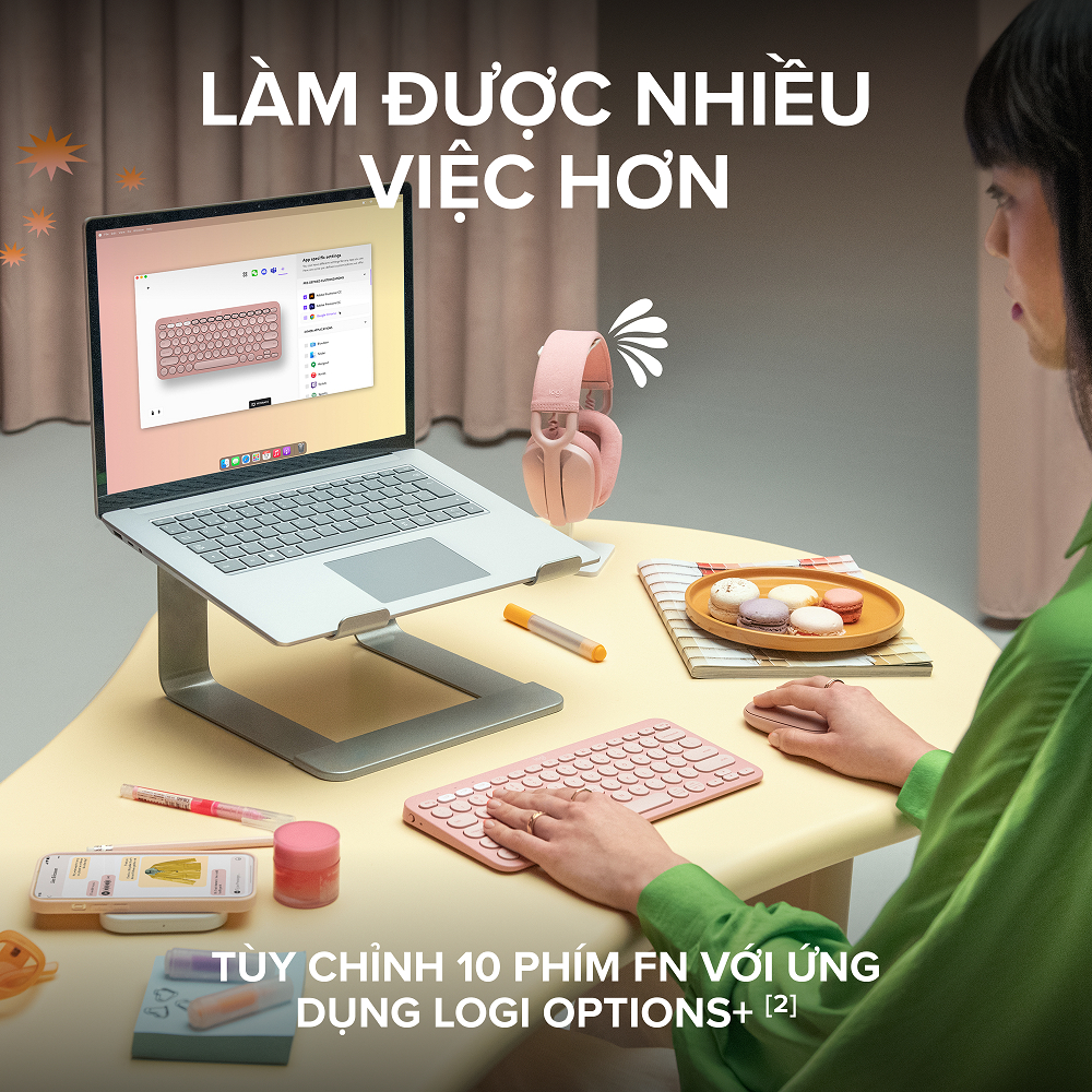 Bàn Phím Bluetooth đa thiết bị Nhỏ Gọn Mỏng & Đẹp Logitech K380 K380S