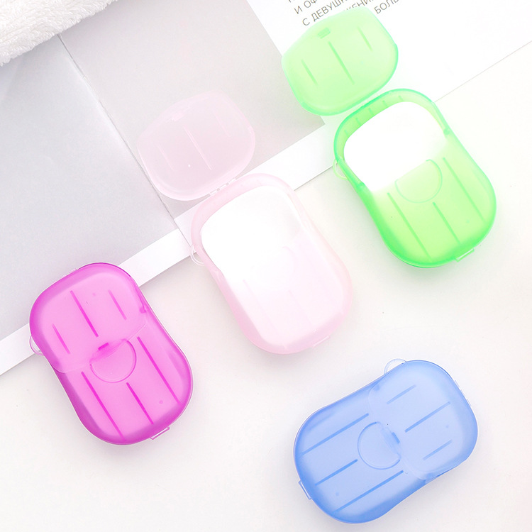 Set of 20 convenient disposable paper soap sheets