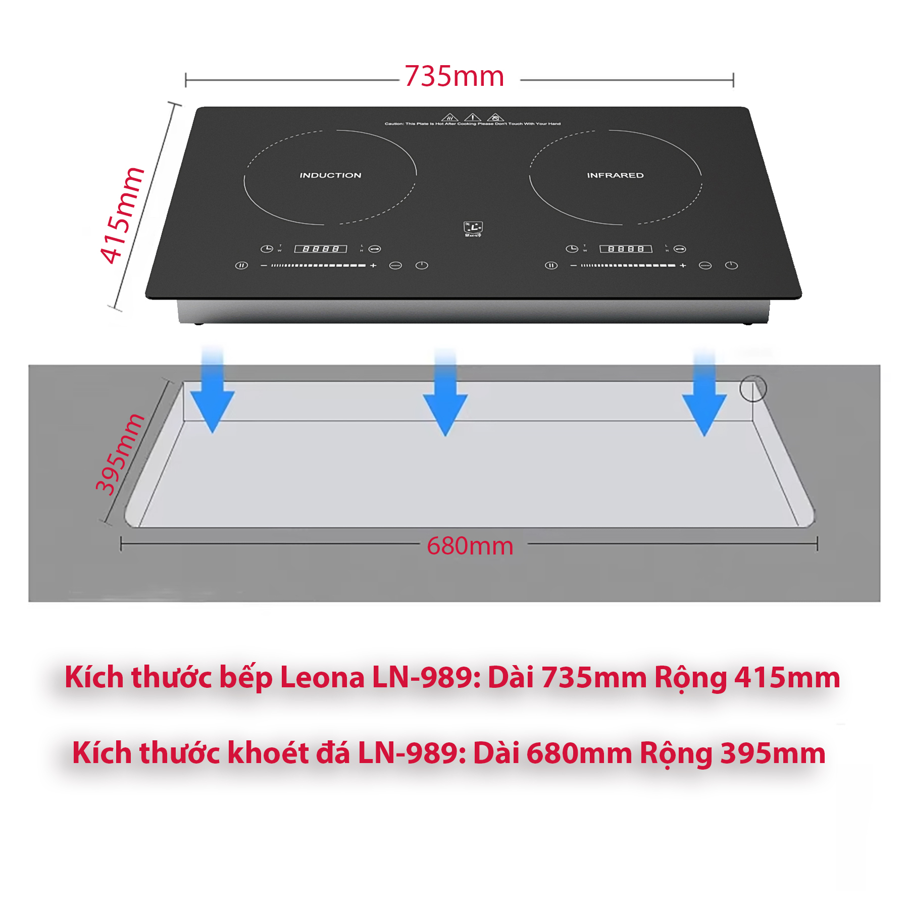 Bếp điện từ hồng ngoại LEONA, LN989