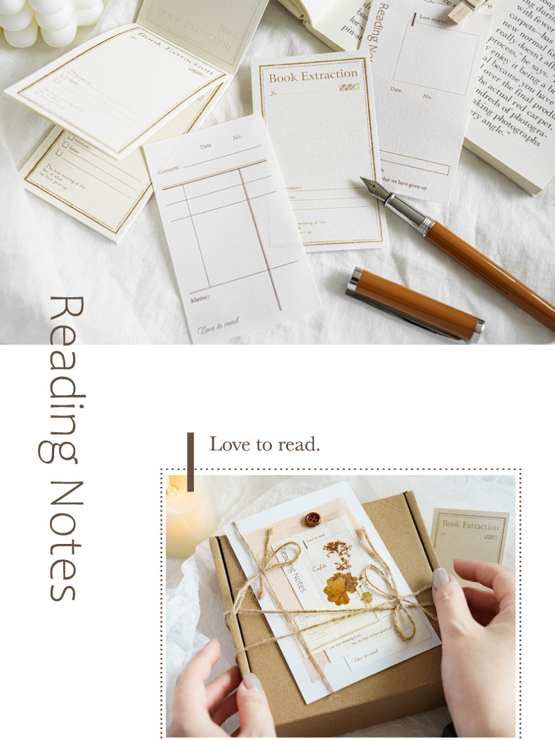 Junarystudio - Set 30 miếng giấy note giấy nền đơn giản trang trí sổ tay bullet journal