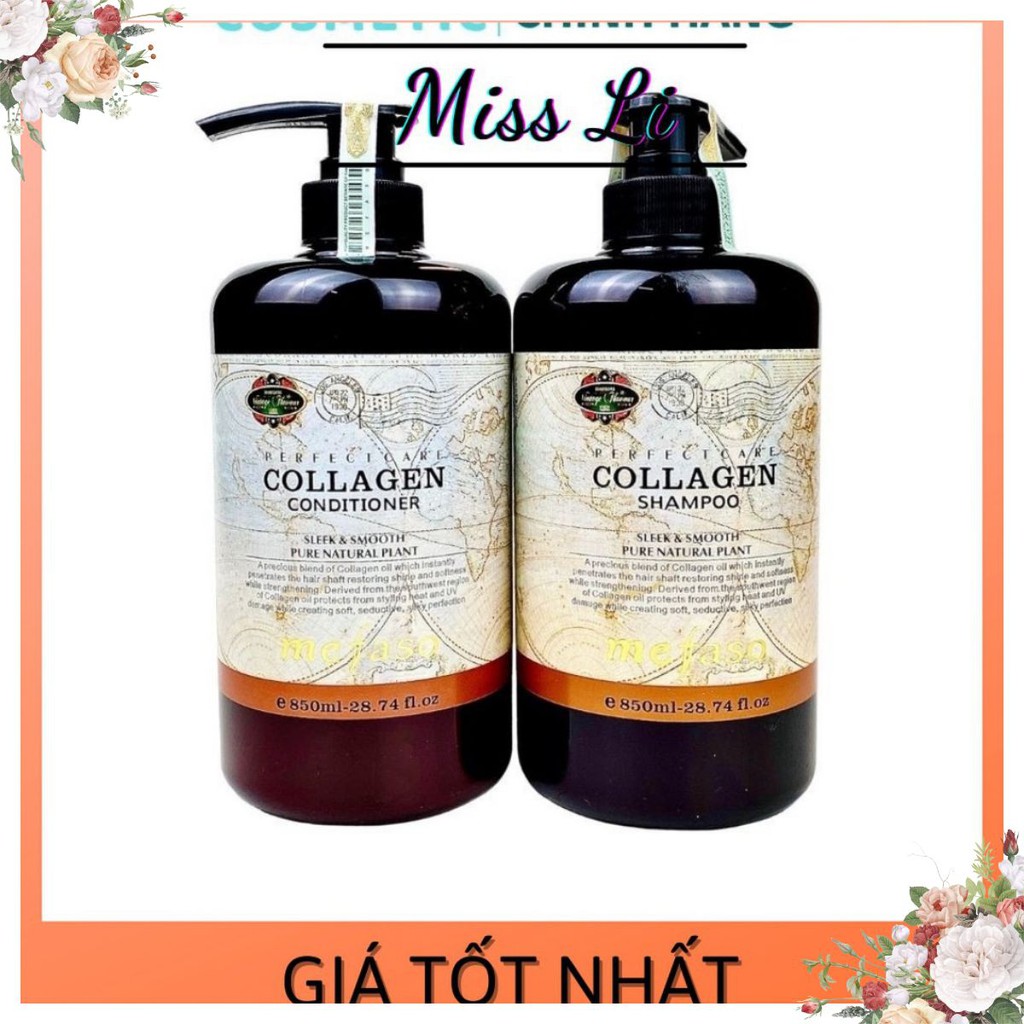 [HCM]?? [GIÁ TỐT] ?? Cặp Dầu Gội Xả Collagen Mefaso 850ml