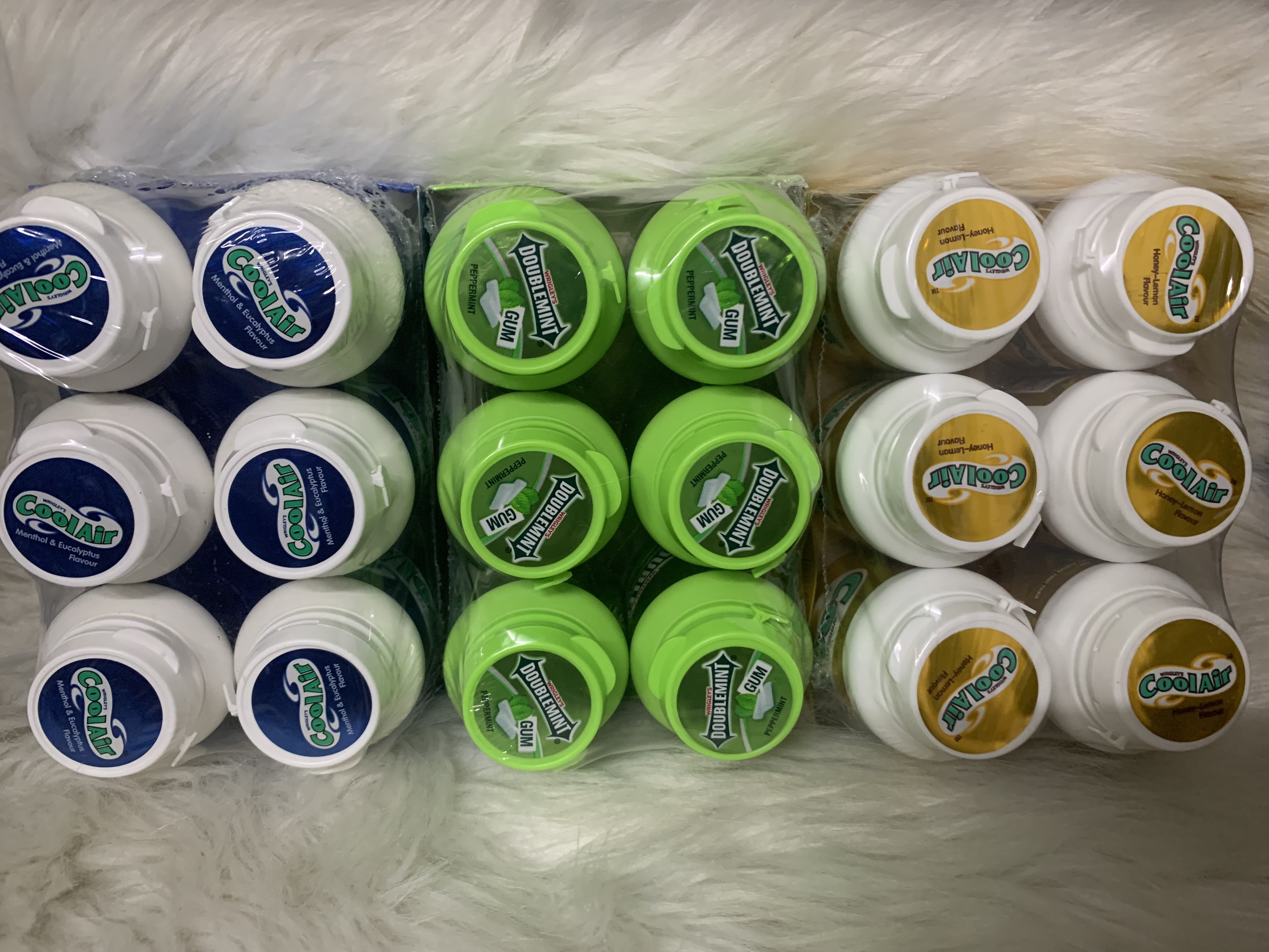 COMBO 6 HỦ KẸO SINGUM COOL-AIR/ DOUBLEMINT  (58.4g/hủ)