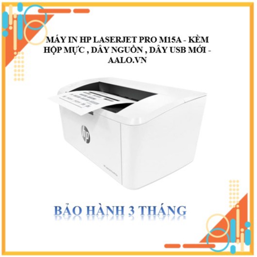 Máy in hp laserjet pro m15a - kèm hộp mực , dây nguồn , dây usb mới - aalo.vn