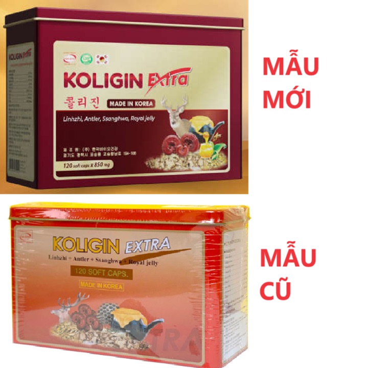 Koligin Extra (hộp 120 viên) - Sâm sắt Hàn Quốc