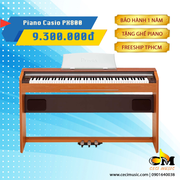 Đàn Piano Điện Casio PX800. Bảo hành 1 năm. Tặng ghế Piano trị giá 300,000đ