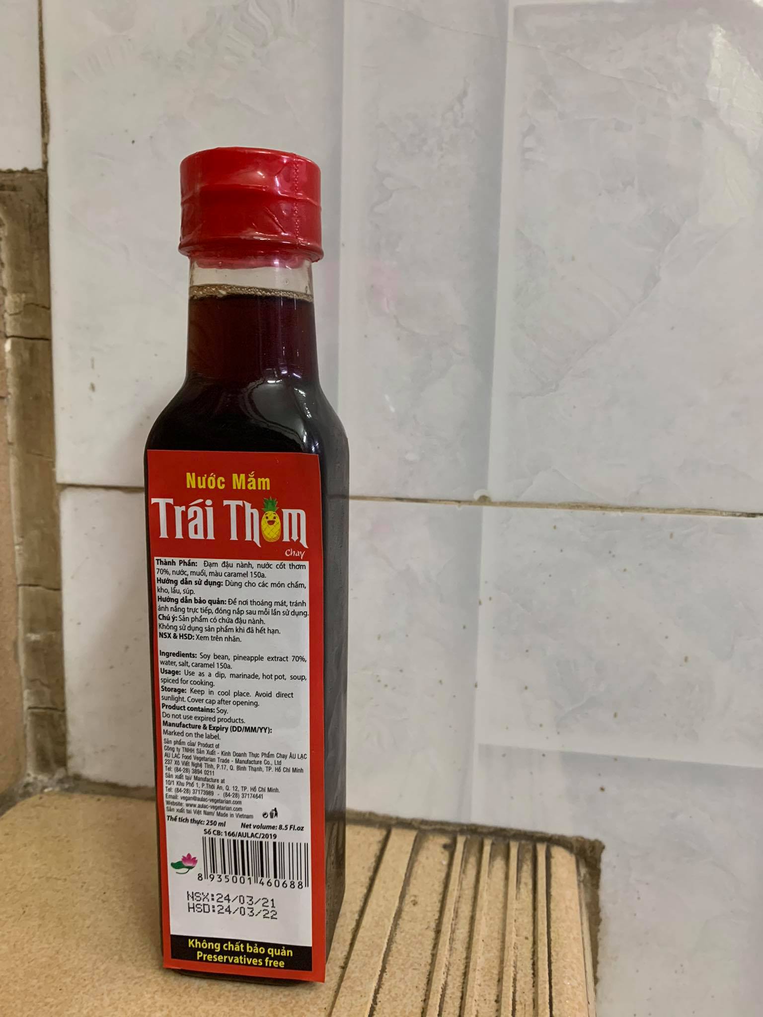 [HCM]Nước mắm tr&aacutei thơm chay &Acircu Lạc - chai 250ml