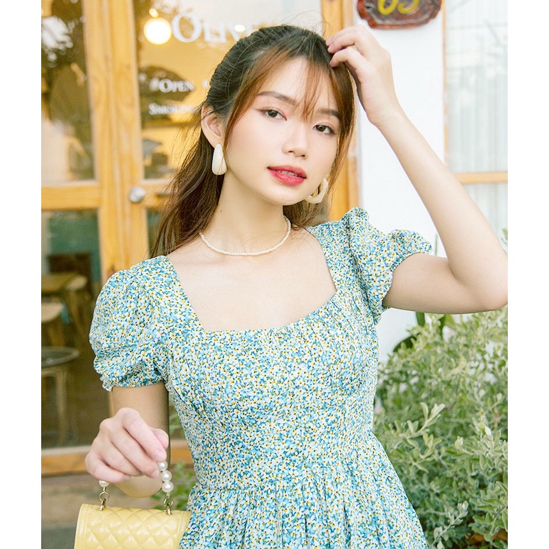 Đầm Hoa Nhí Xếp Ngực - AD22002 - BlazerSaigon